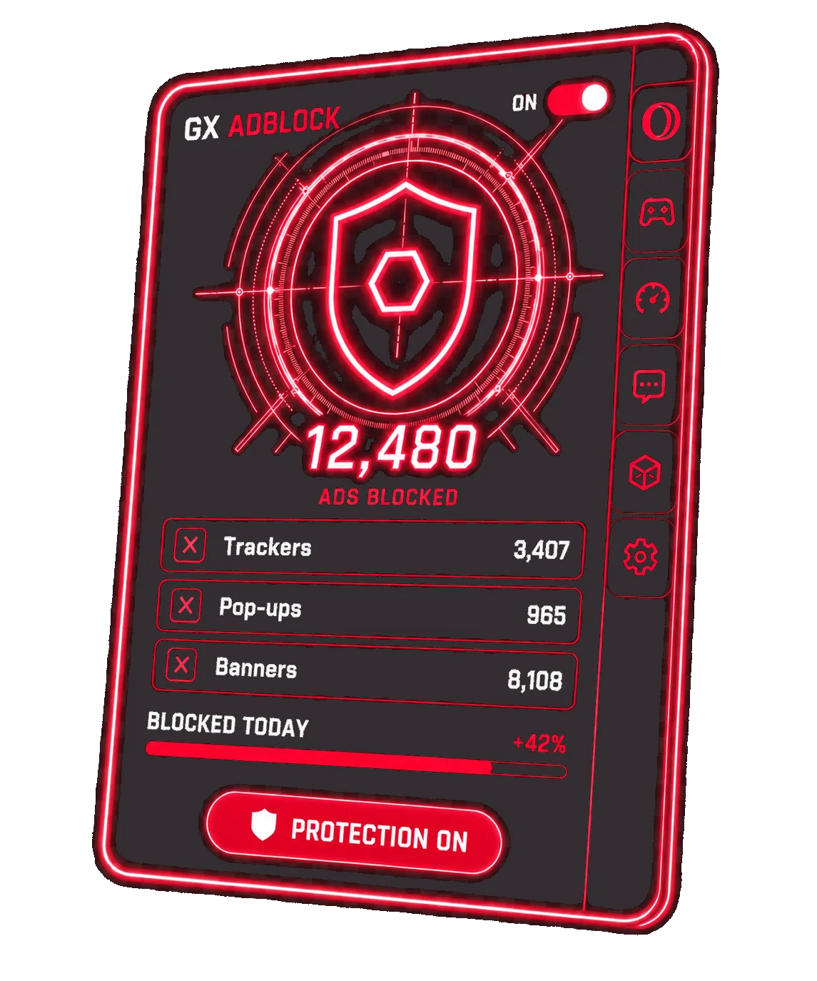 GX AdBlock panel
